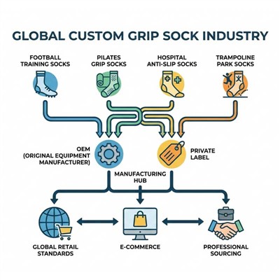 Custom Grip Socks: Ultimate OEM & Private Label Manufacturing Guide